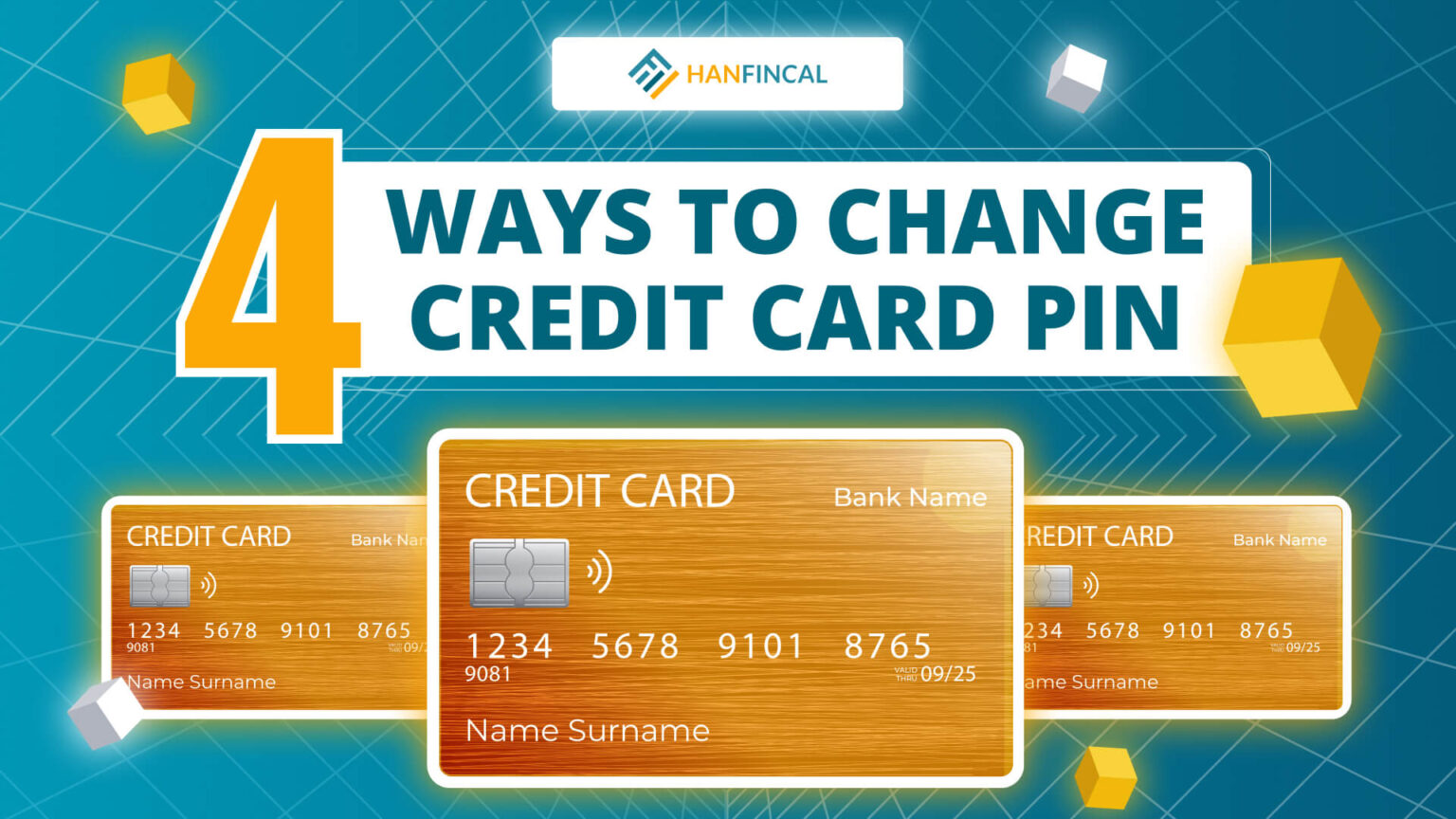 change pin of credit card