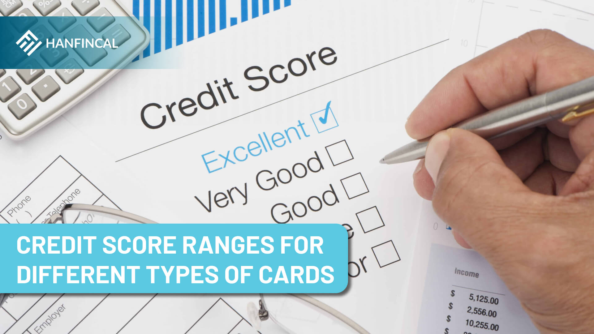 Credit score ranges for different types of cards